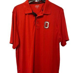 Ohio State Buckeyes Scarlet & Gray Authentic Polo Shirt, XL